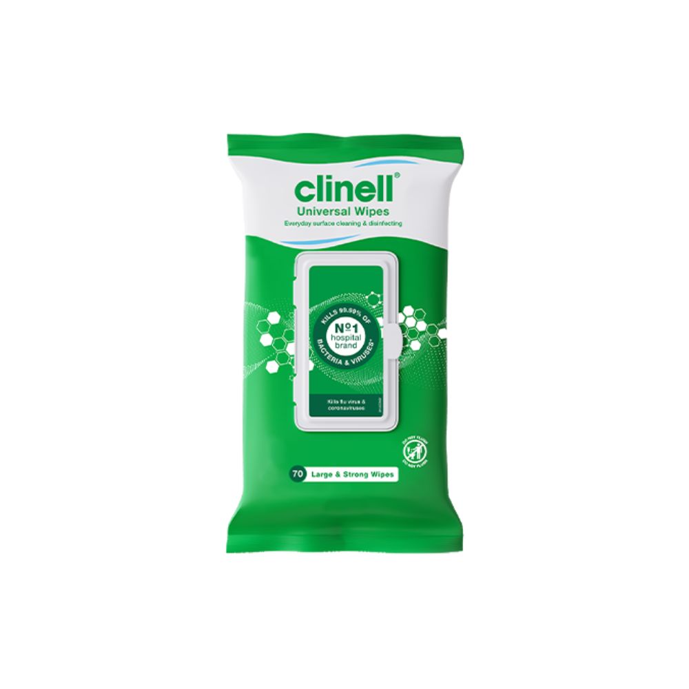 Clinell Universal Wipes -pakkaus 70 kappaletta