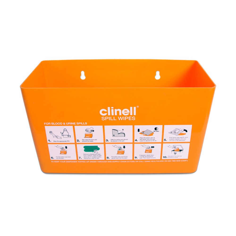 Clinell Orange Spill Wipes -annostelija