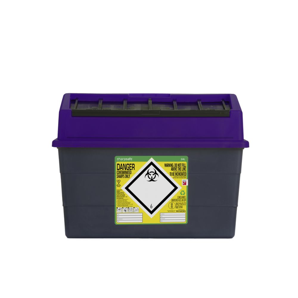 24 litran Sharpsafe Purple -neulajäteastia