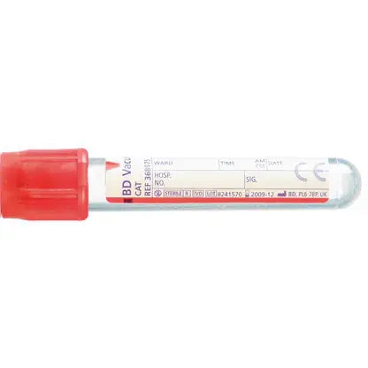 BD Vacutainer 4 ml punaiset seerumiverenkeräysputket