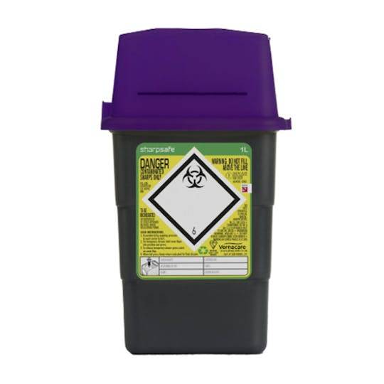 1 litran Sharpsafe Purple -neulajäteastia
