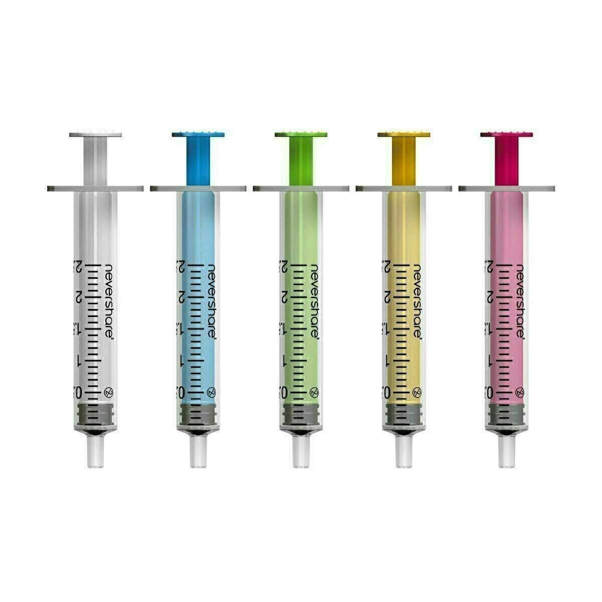 2,5 ml Nevershare Mixed Luer Slip -ruiskuja