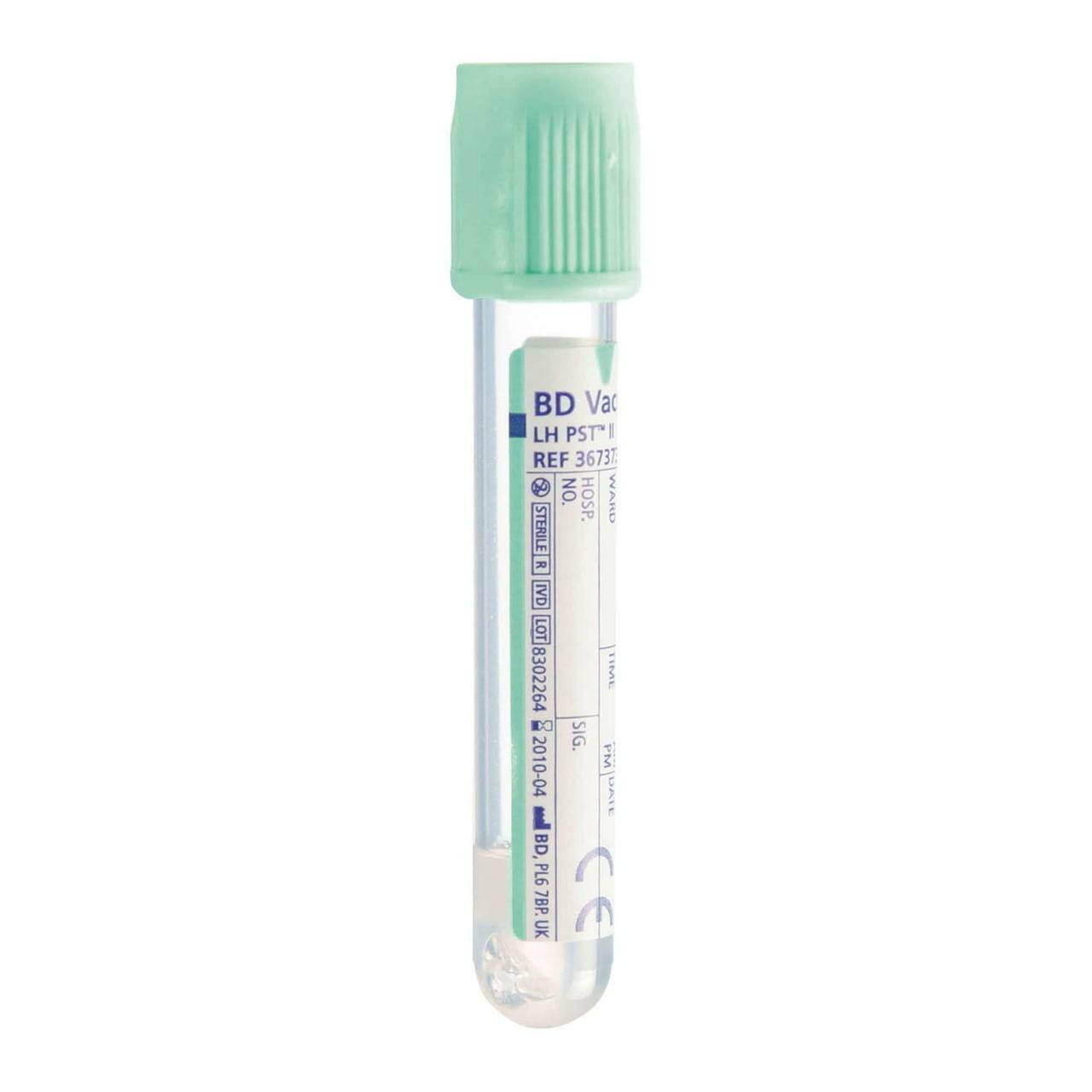 BD Vacutainer PST II muovinen 8 ml putki, jossa vaaleanvihreä Hermogard Close