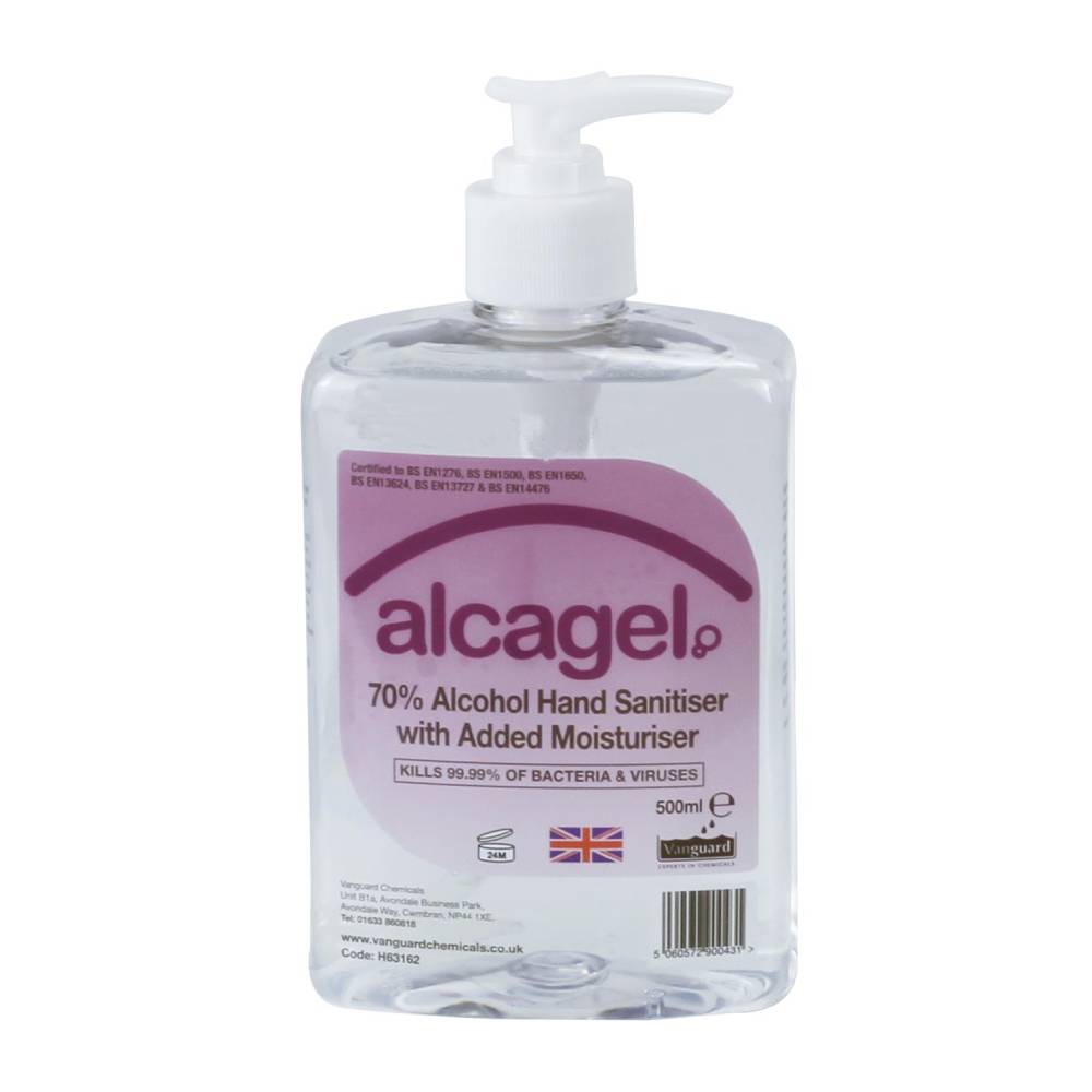Alcagel Hand Sanitiser Gel 70% Alkoholia 500ml