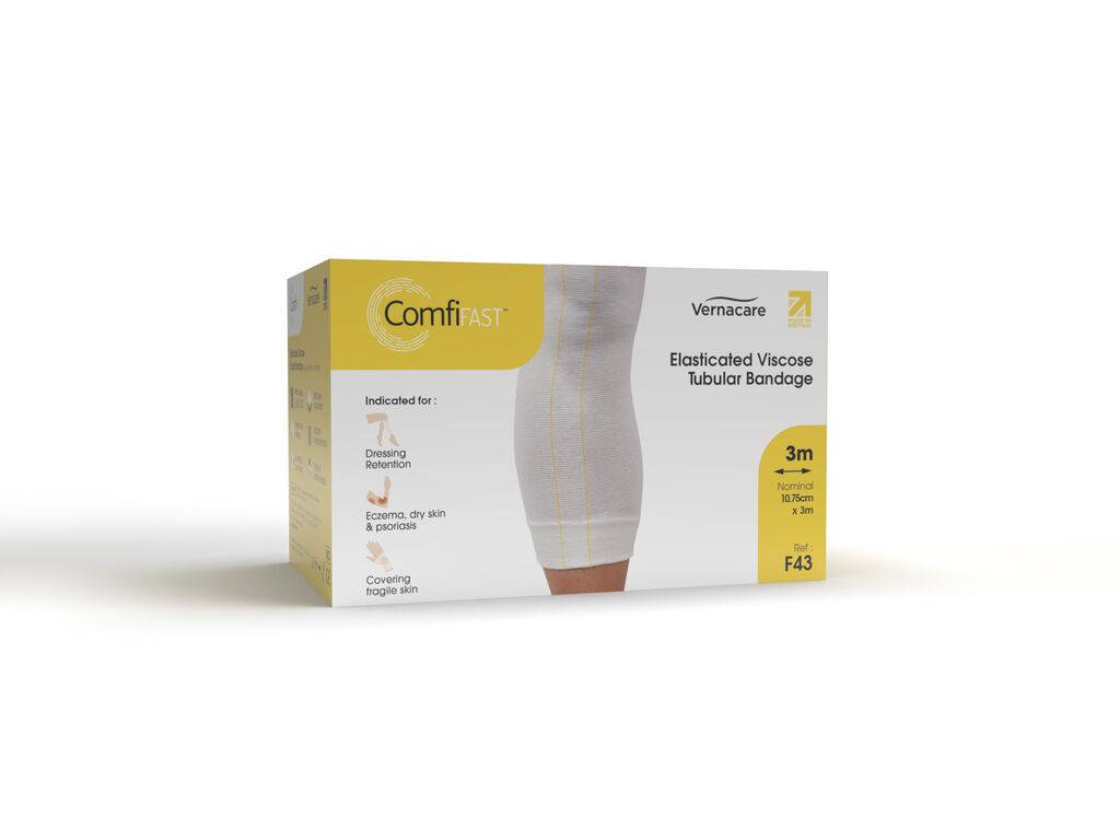 ComfiFast One Way Stretch putkimainen side keltainen 10,75 cm x 3 m