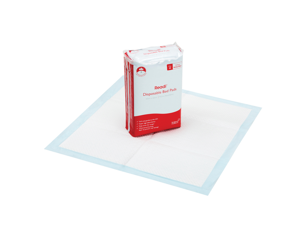 60 cm x 60 cm Readi kertakäyttöiset sänkytyynyt Sap 950 ml x 25 tyynyä