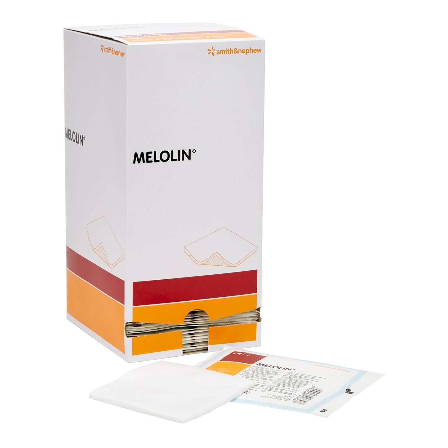 5 cm x 5 cm Meloliini, vähän tarttuva imukykyinen steriili sidos