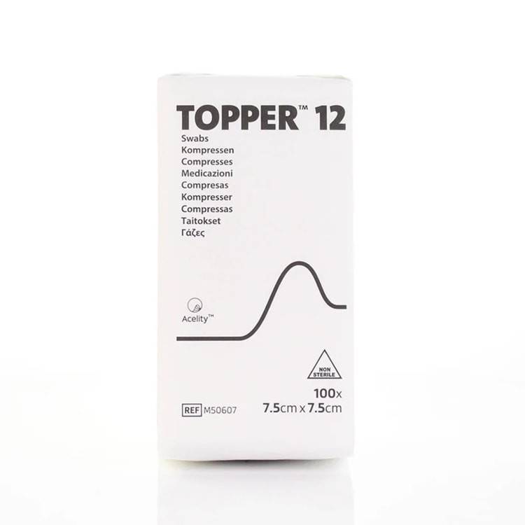 7,5 cm x 7,5 cm Topper 12 Q-tips Pakkaus 100