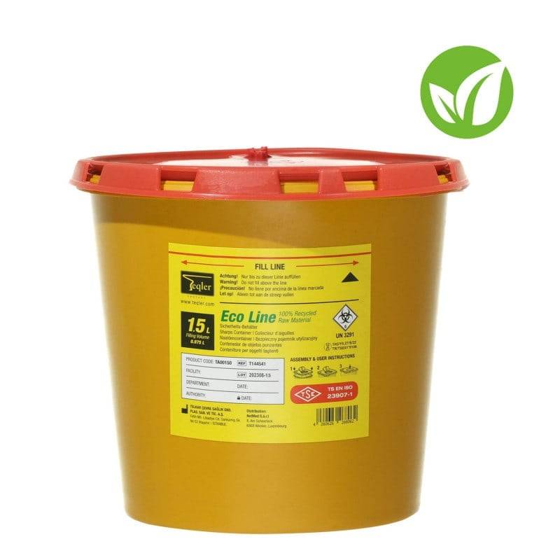 1,5 litran Eco Line Sharps Bin