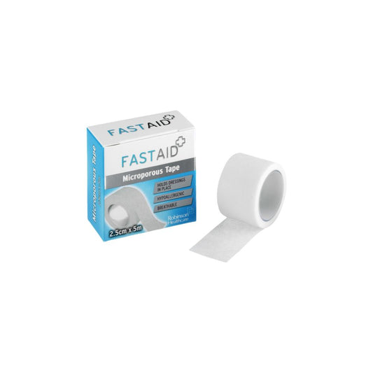 Mikrohuokoinen Fast Aid -teippi 2,5 cm x 5 m