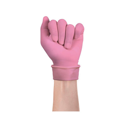 Vaaleanpunaiset Ansell Micro-Touch NitraFree -nitriilitutkimuskäsineet, 100 kappaleen laatikko