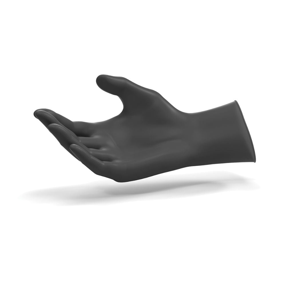 Mustat Ansell Microflex MidKnight Touch -nitriilikertakäyttökäsineet, laatikko 100 kpl
