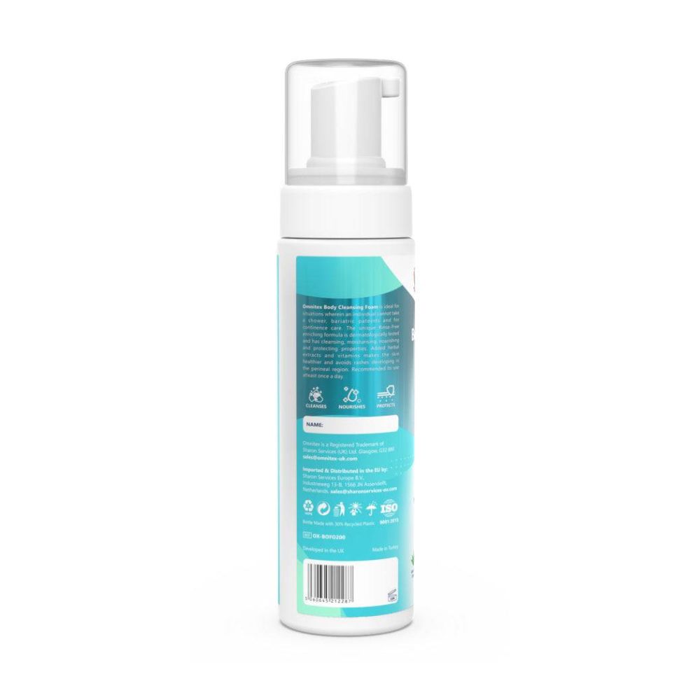 Omnitex 200ml Huuhtelematon Kehon Puhdistusvaahdot