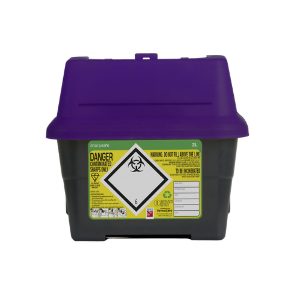 2 litran Sharpsafe Purple -neulajäteastia