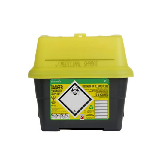 2 litran Sharpsafe-keltainen terävinastia