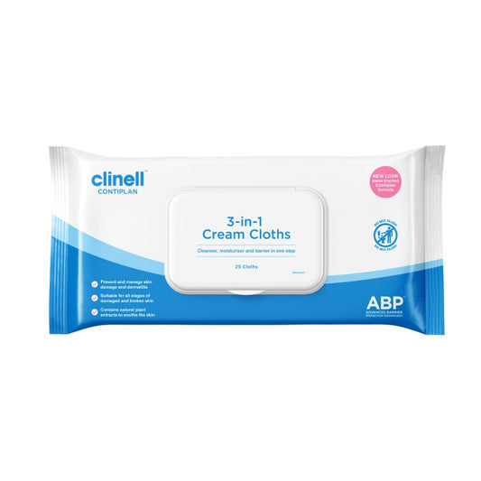 Clinell Contiplan -pyyhkeiden pakkaus 25 kappaletta