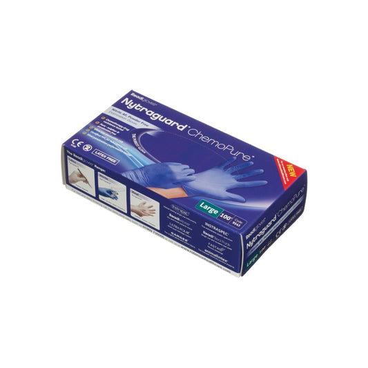 Nytraguard Chemopure Nitrile Gloves Box 100 kappaletta