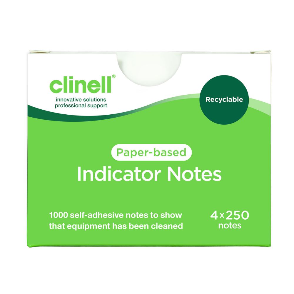 Clinell Indicator Notes Vihreä laatikko, jossa 4 x 250 seteliä