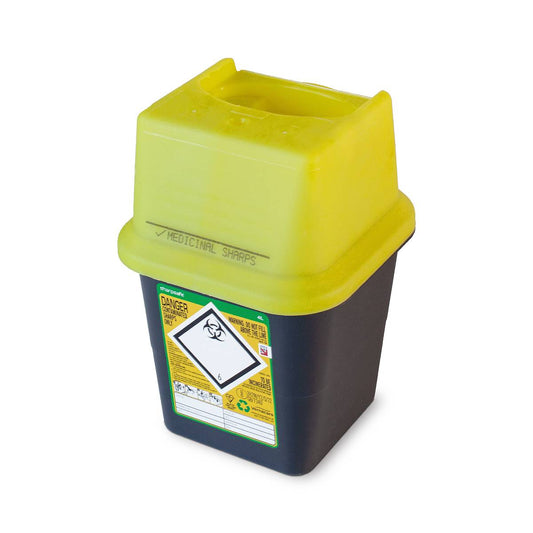 Frontier 4 litran Sharpsafe Yellow Sharps Bin