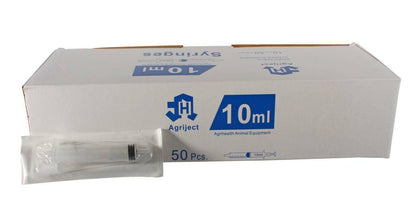 10 ml Agriject Syringe Luer liukuva sivukärki