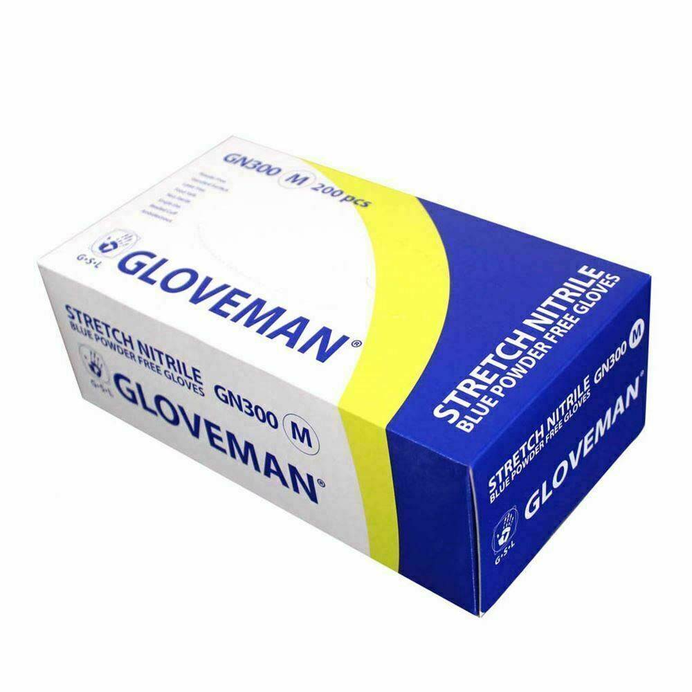 Gloveman nitriilijauheton Blue Gloves Box 200