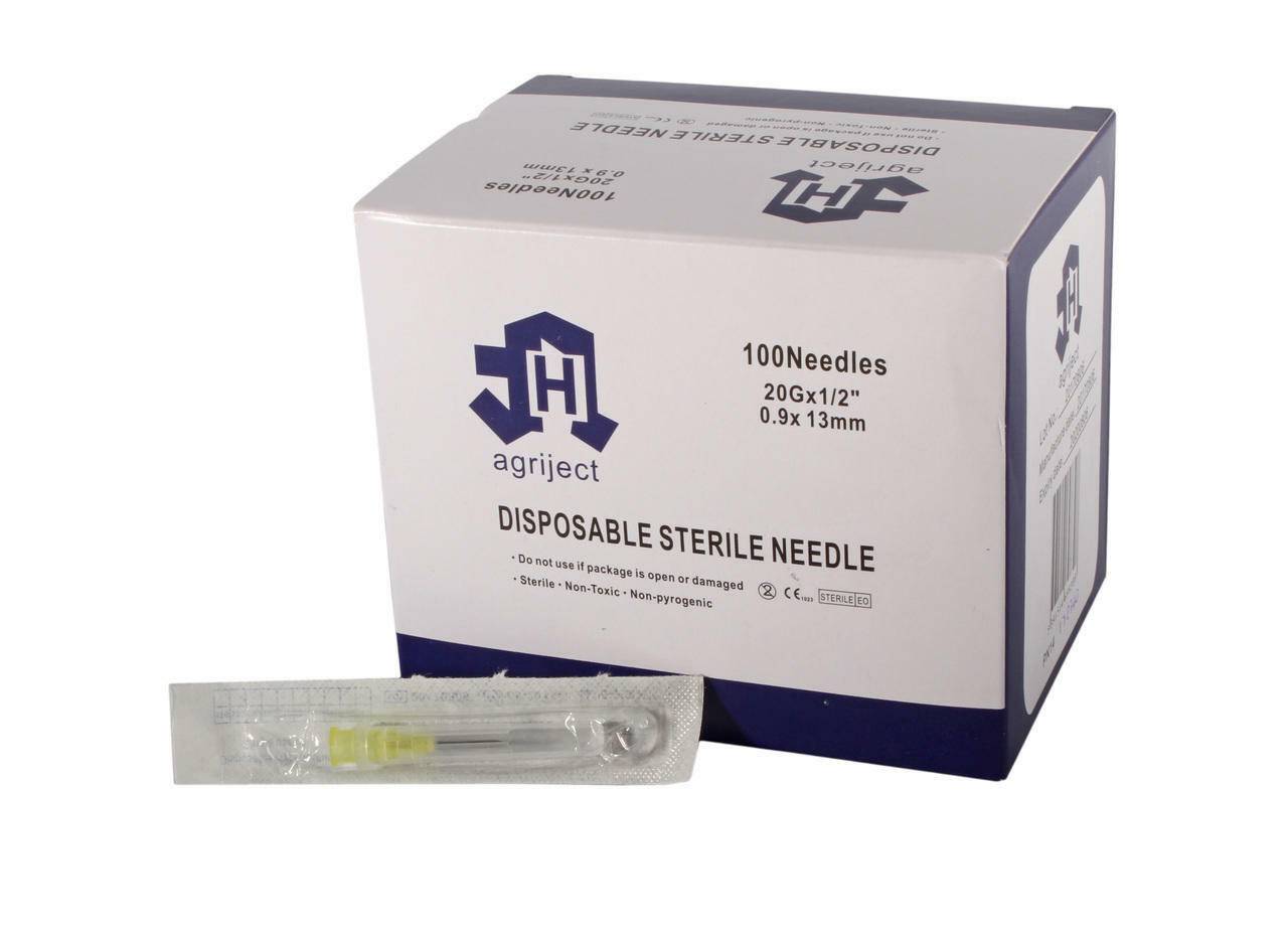 Agriject 20g 1 inch Agriject Disposable Needles Poly Hub UKMEDI UK Medical Supplies