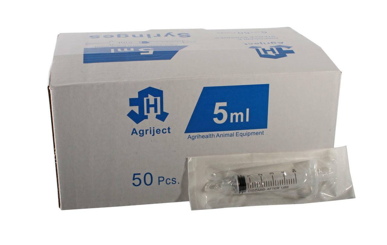 5 ml Agriject Syringe Luer Slip Center Tip