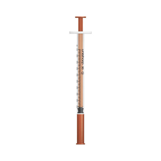 1ml 0.5 inch 30g Red Unisharp Syringe and Needle u100 - UKMEDI