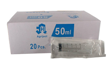 50ml Agriject Syringe Luer Slip Side Tip 178910 UKMEDI.CO.UK