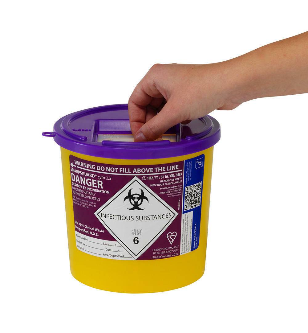 2,5 litran Sharpsguard Purple Cyto Sharps Bin