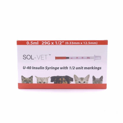 Sol-Vet 0,5 ml 29 g x 0,5 tuuman U40 ruisku kiinteällä neulalla