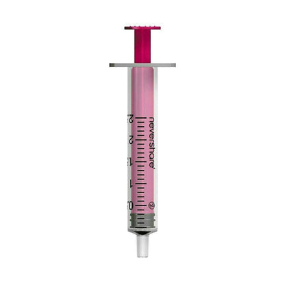 2,5 ml Nevershare Pink Luer Slip -ruiskut