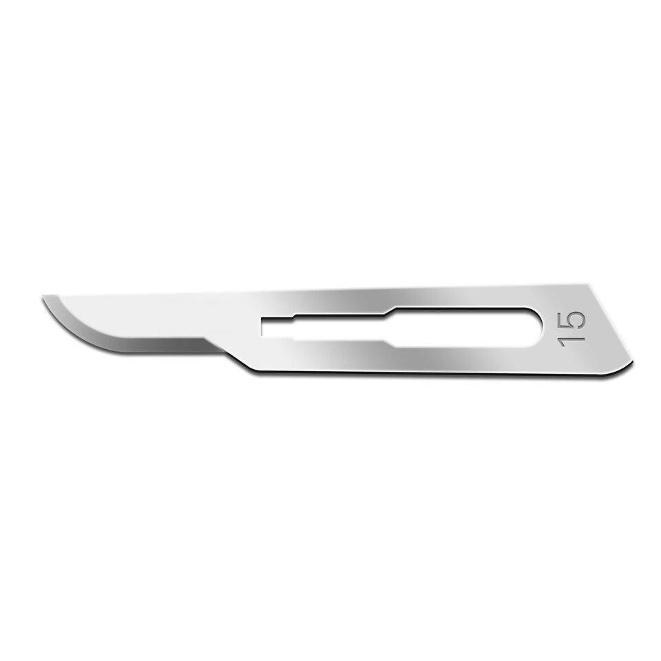 100 x koko 15 BBraun Carbon Steel steriilit skalpellin terät