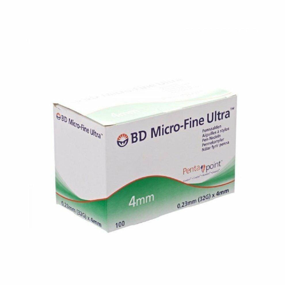 32g 4mm BD Micro-Fine Ultra Pen Needles Penta Point 320497 UKMEDI.CO.UK