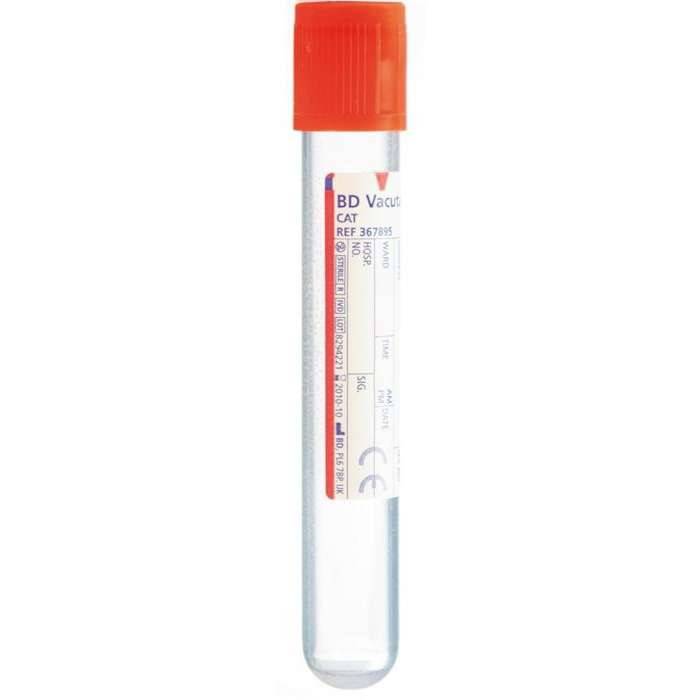 BD Vacutainer 10 ml seerumin punaisen veren keräysputket