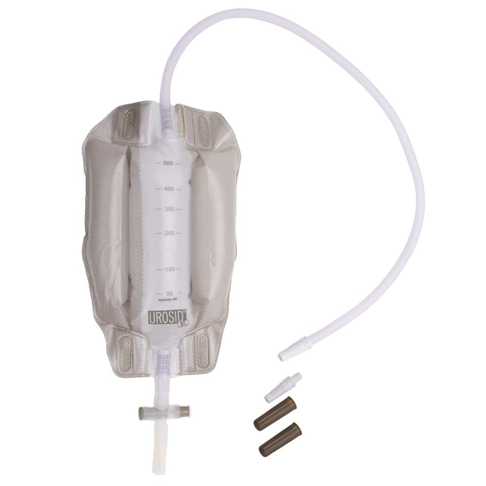 50cm 750ml UROSID 3C Non-Sterile Leg Bags with Triple Chamber and Cross Valve