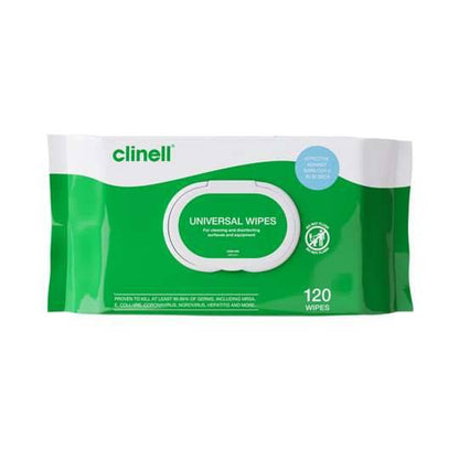 Clinell Universal Wipes -pakkaus 120 kappaletta