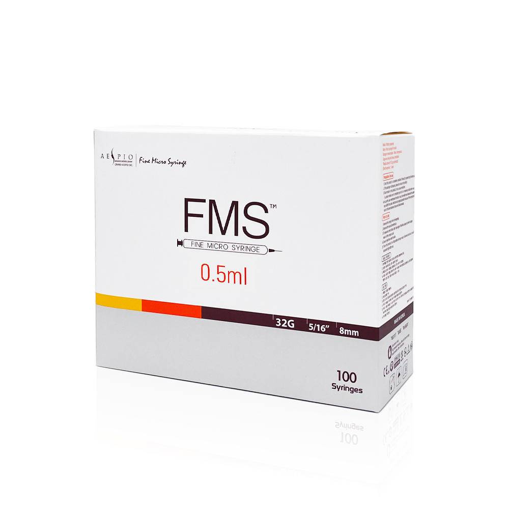 FMS Micro Syringe 32G 8mm 0.5ml fms-32g05 UKMEDI - UK Medical Supplies