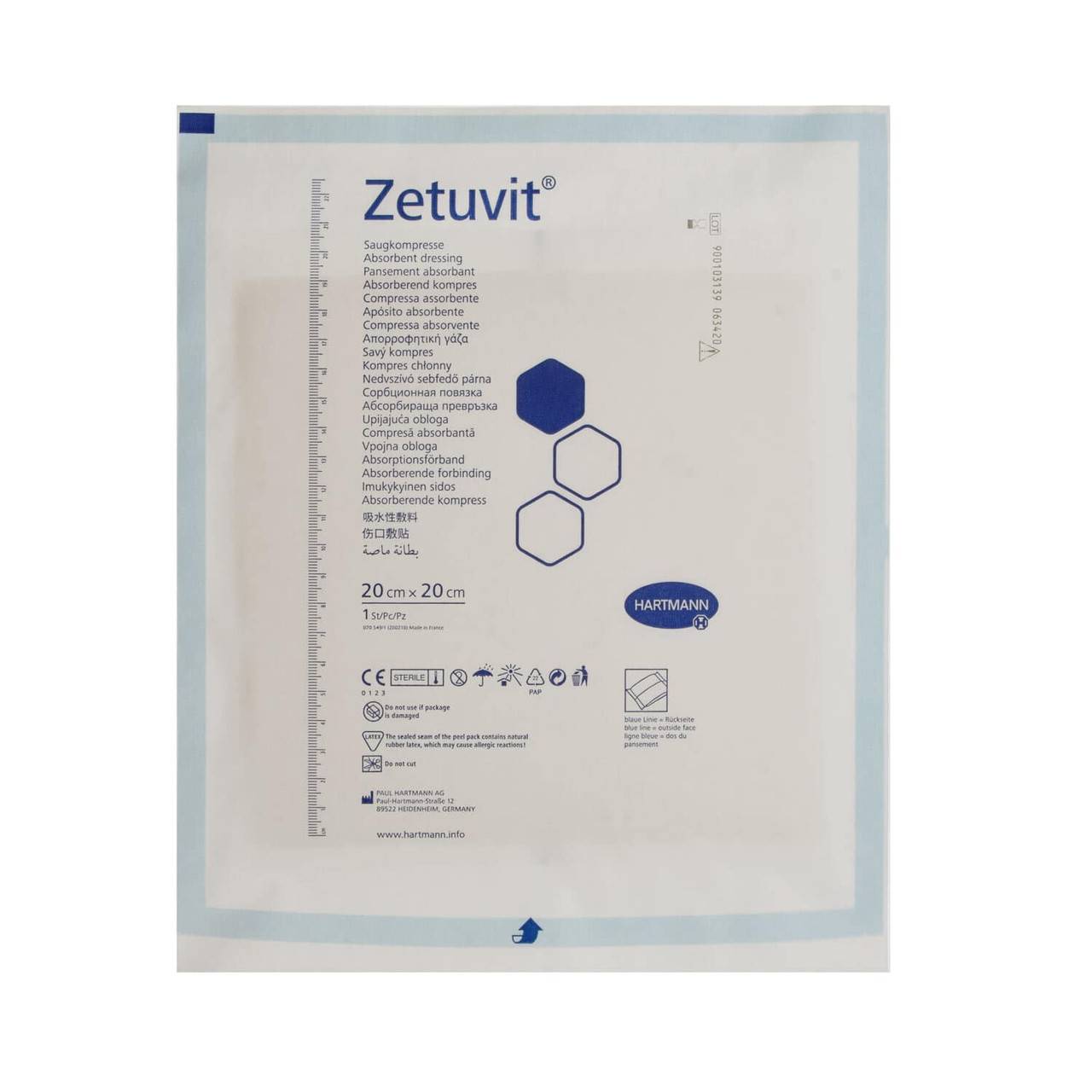 20 x 20 cm steriilit imukykyiset kompressit