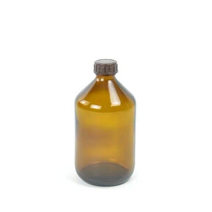 500ml Amber Glass Bottle with Screw Lid 133339 UKMEDI.CO.UK