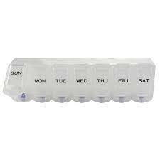 7 Day Push Button Pill Organiser MS17300 UKMEDI.CO.UK