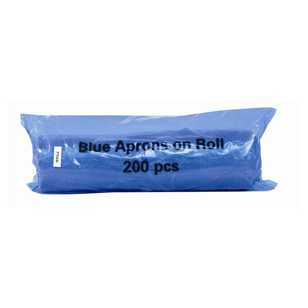 Blue Premium Disposable Aprons on a Roll Pack of 200