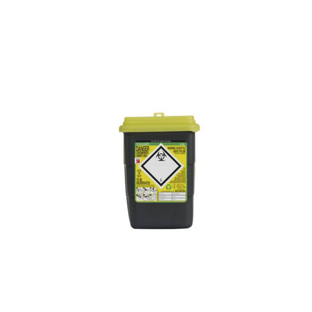 Sharpsafe 0,8L Harmaa UK Yellow Kansi