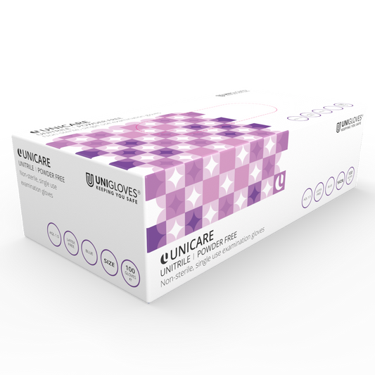Unicare Unitrile Blue Heavyweight puuteriton hybriditutkimushansikaslaatikko 100