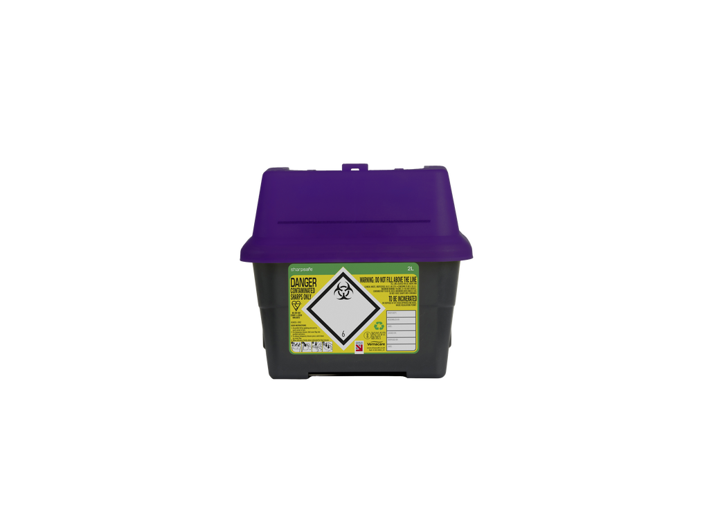 2 litran Sharpsafe Purple -neulajäteastia