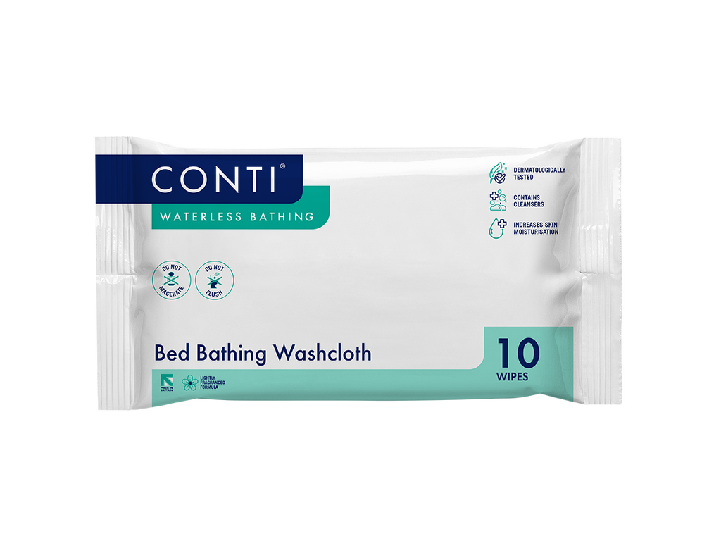 Conti® Bed Bathing Washcloth hajusteeton 10 liinaa