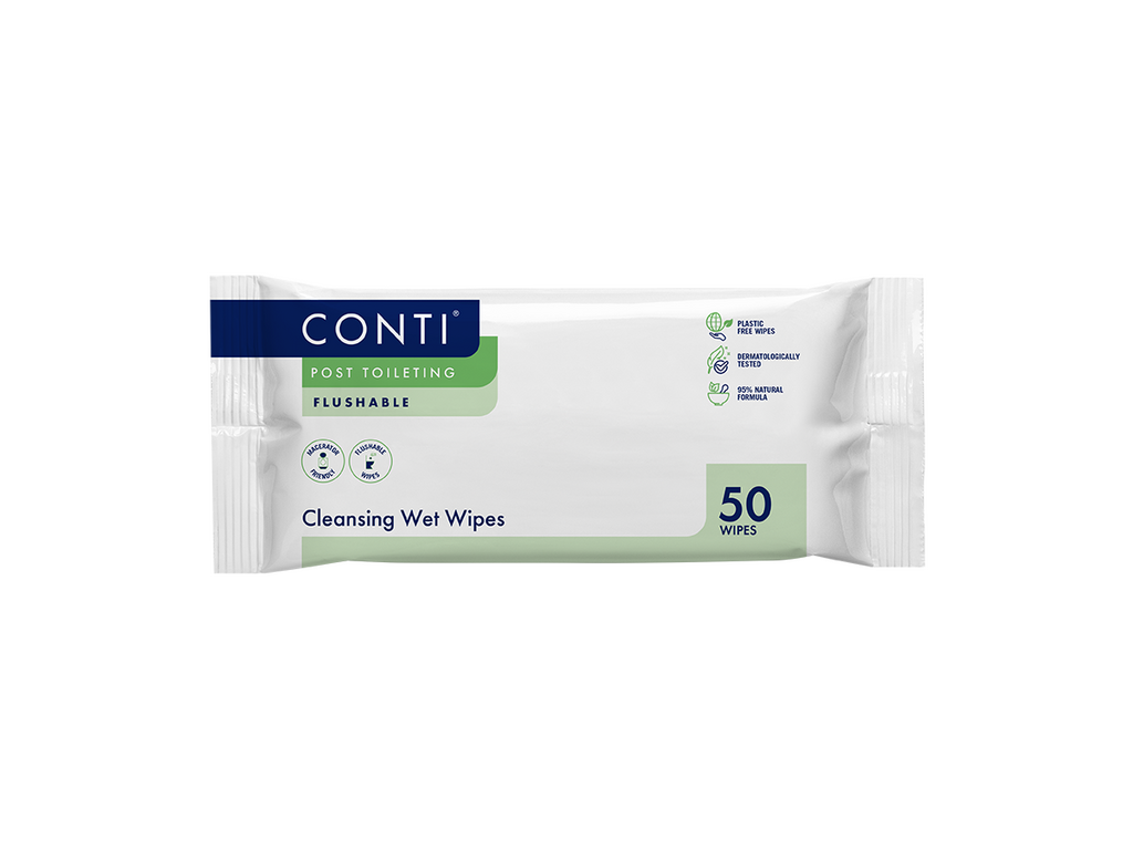 Conti Post Toileting Suuret kosteuspyyhkeet Hajusteeton 50 pyyhettä