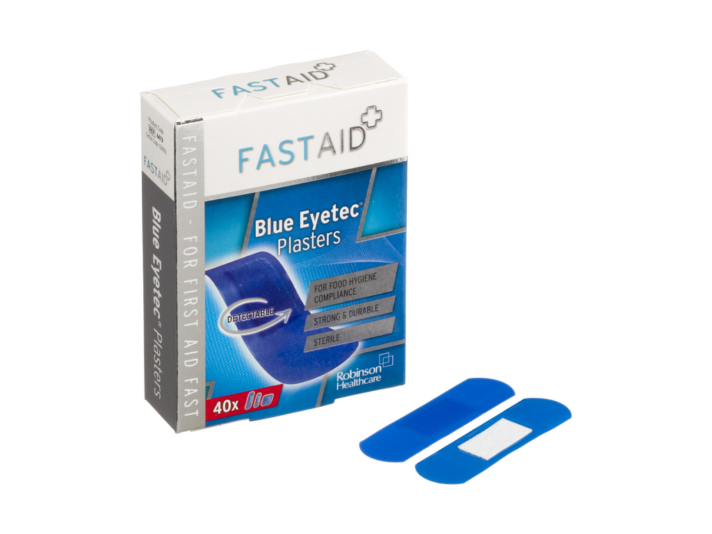 Fast Aid steriilit siniset Eyetec-laastarit 40 erilaista laastaria 3 koossa