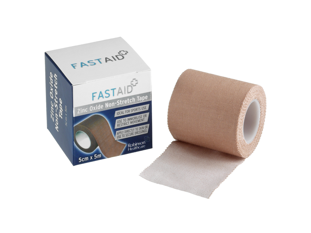 Fast Aid sinkkioksidi joustamaton teippi 5cm x 5m