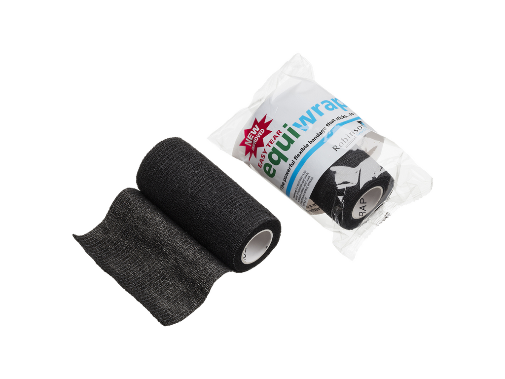 10 cm x 4,5 m Equiwrap Cohesive Bandage Musta